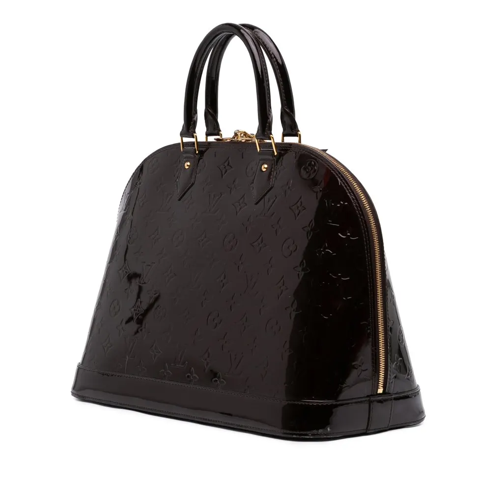Louis Vuitton Monogram Vernis Alma GM Purple Leather Very good - Back View