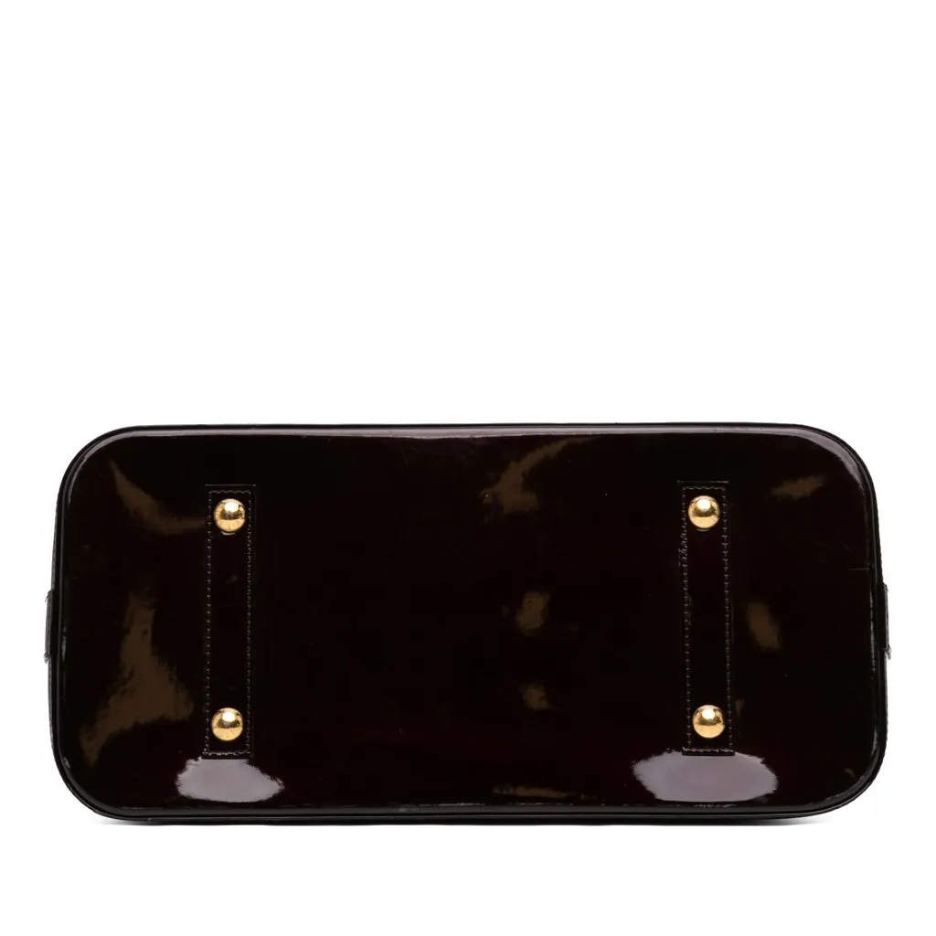 Louis Vuitton Monogram Vernis Alma GM Purple Leather Very good - Inside View