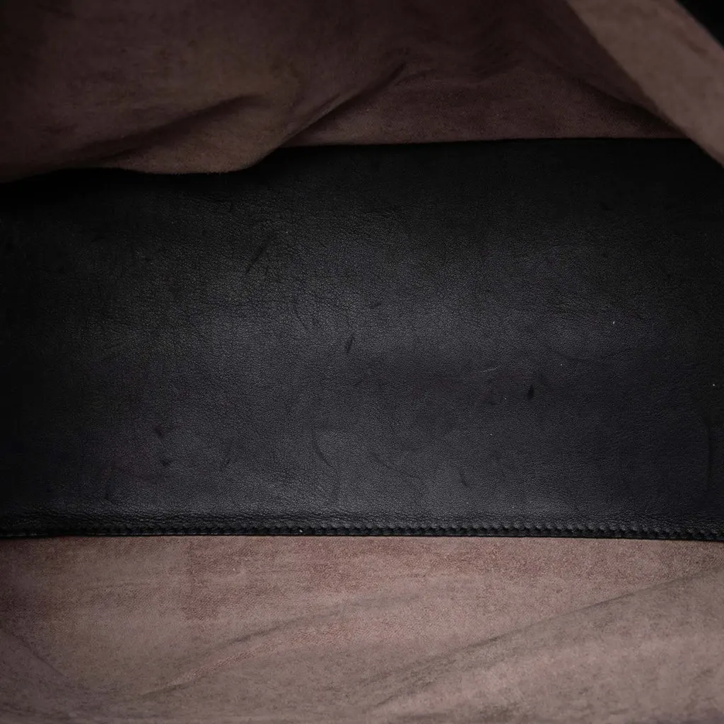 Bottega Veneta Intrecciato Trimmed Nappa Messenger Bag Black Leather Very good - Model View