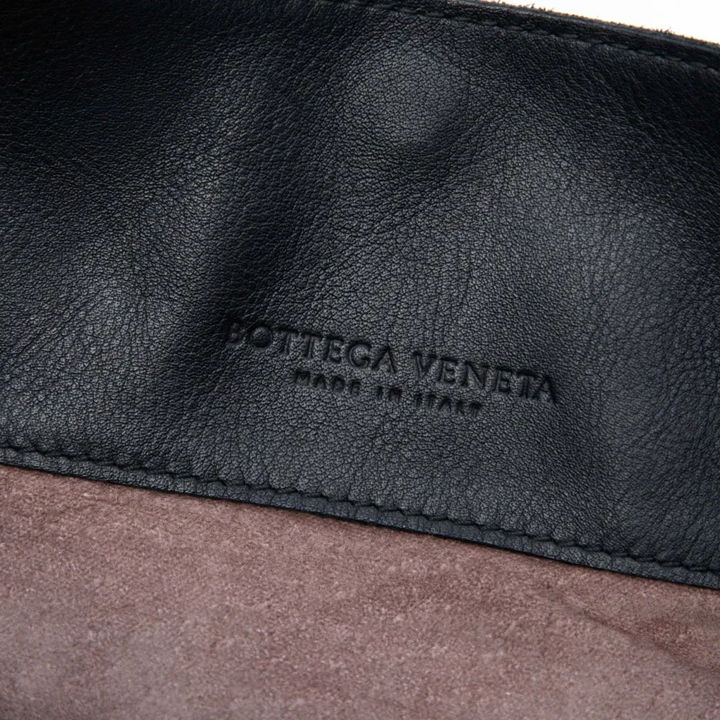 Bottega Veneta Intrecciato Trimmed Nappa Messenger Bag Black Leather Very good - Box View
