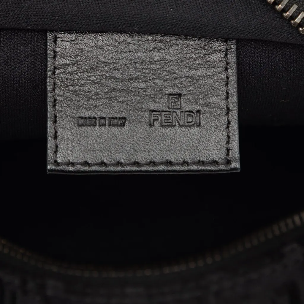 Fendi Mini Zucchino Canvas Handbag Black Very good - Box View