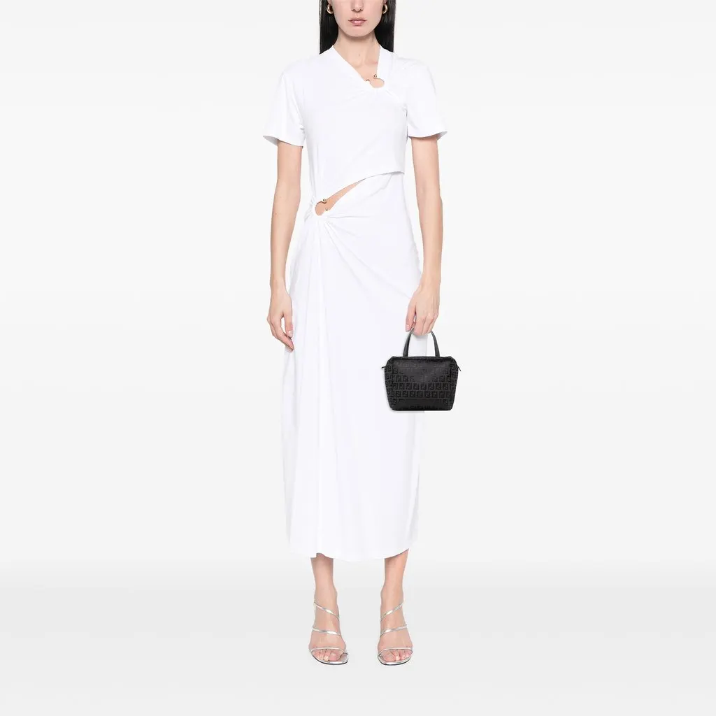 Fendi Mini Zucchino Canvas Handbag Black Mini | Pre-Owned Du