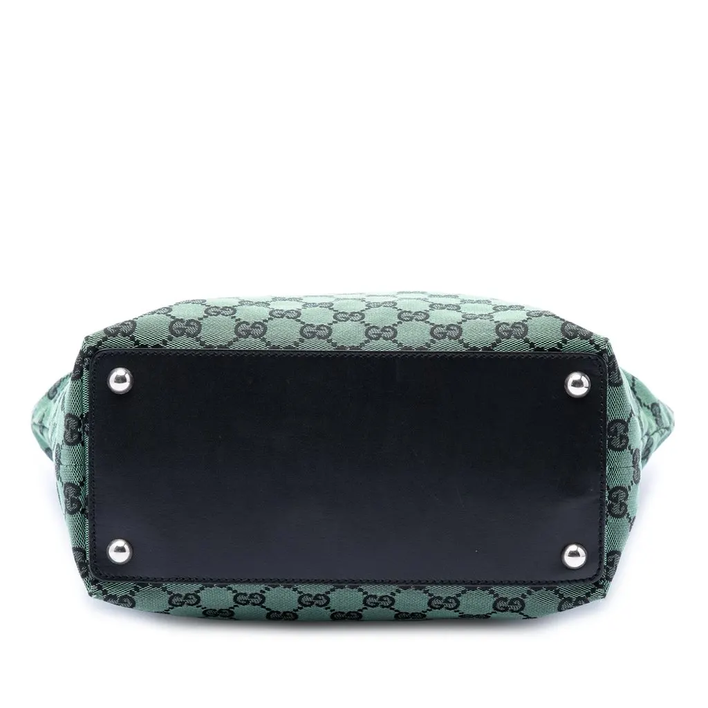Gucci GG Canvas Eclipse Tote Green Very good - Inside View