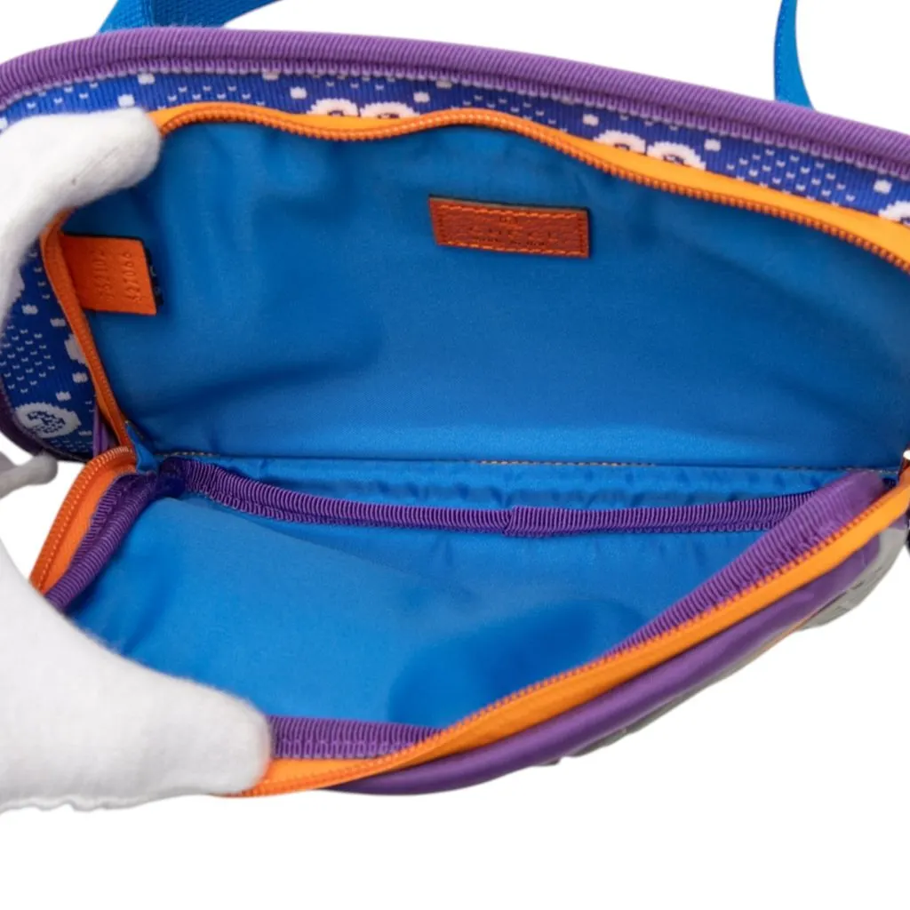 Gucci GG Nylon and Rubber Belt Bag Blue Very good - Model View