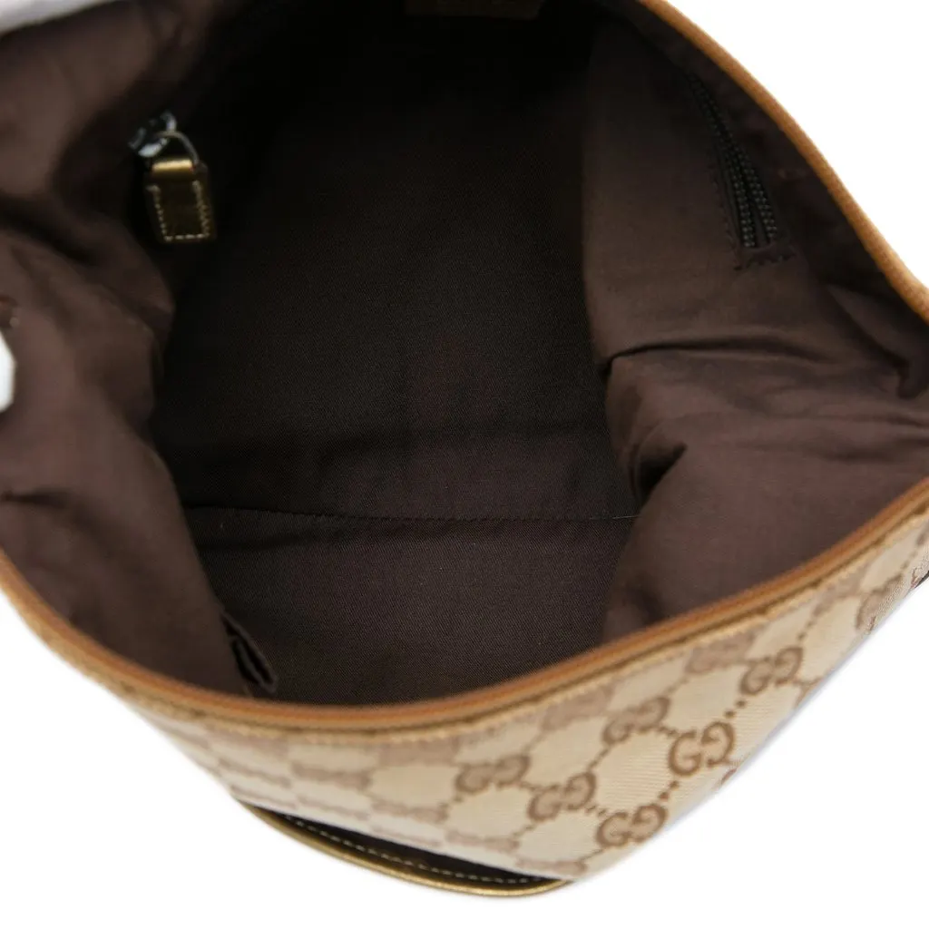 Gucci GG Canvas Web Crossbody Beige Good - Model View