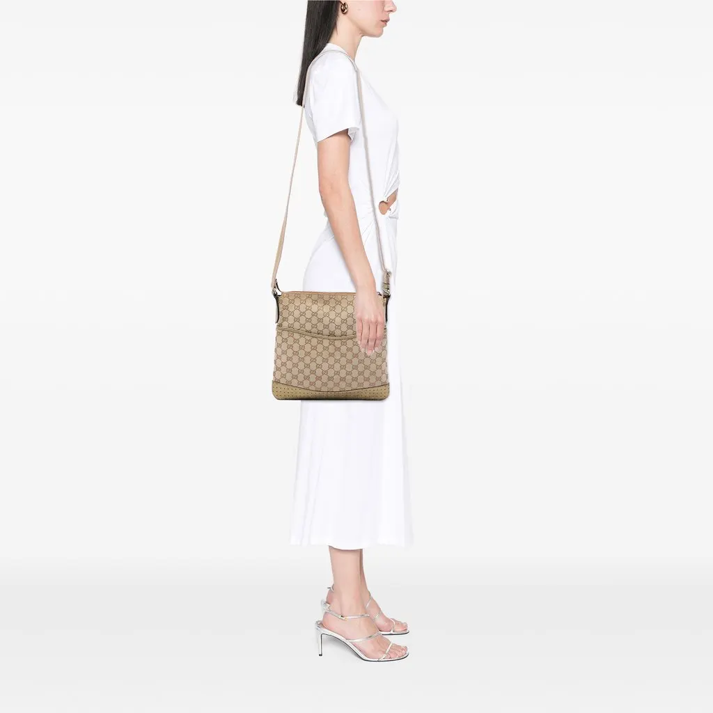 Gucci GG Canvas Web Crossbody Beige Good - Box View