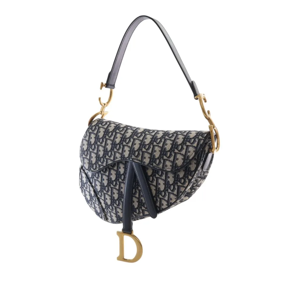 Dior Oblique Canvas Saddle Bag Blue Very good - Inside View
