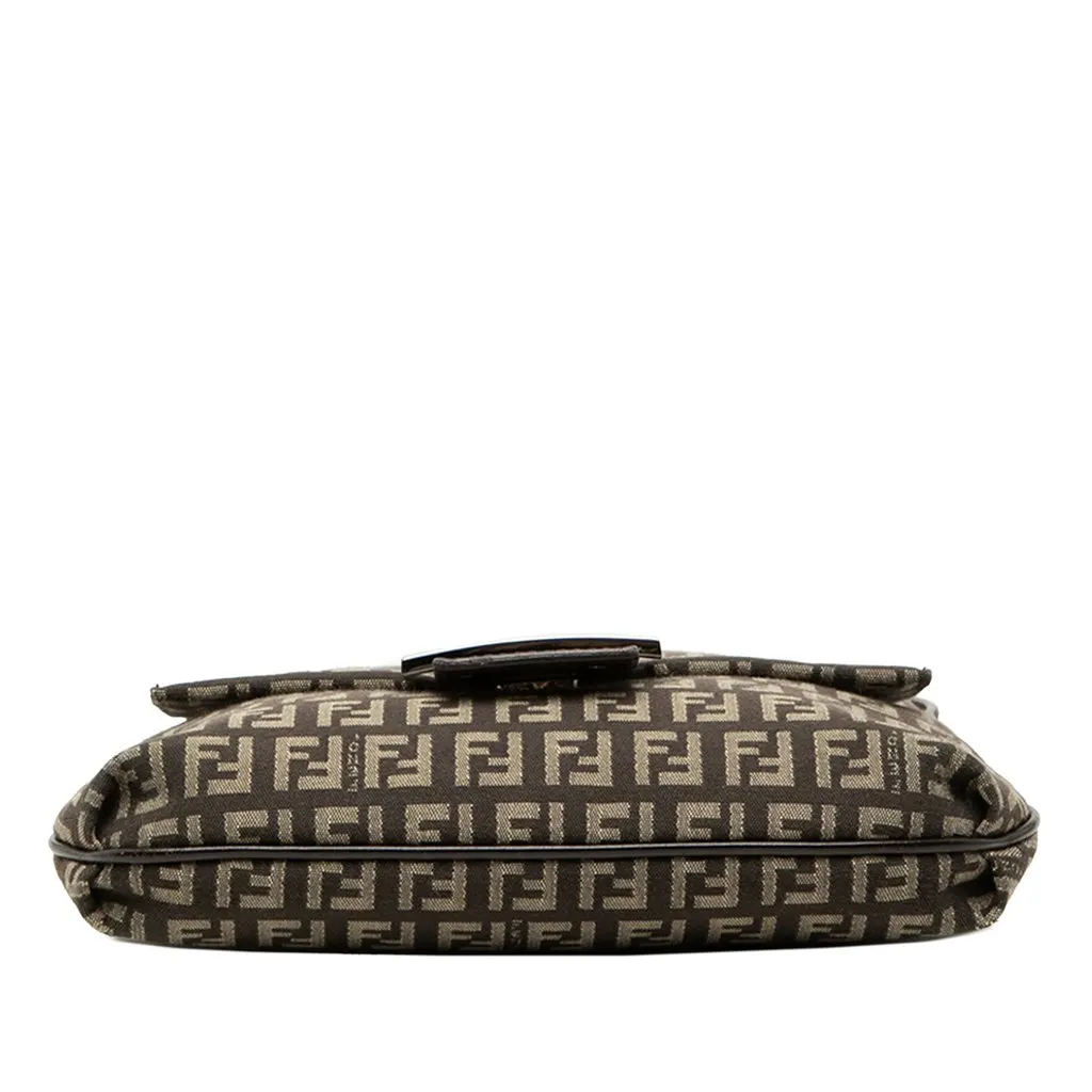 Fendi Zucchino Canvas Crossbody Brown Very good - Inside View