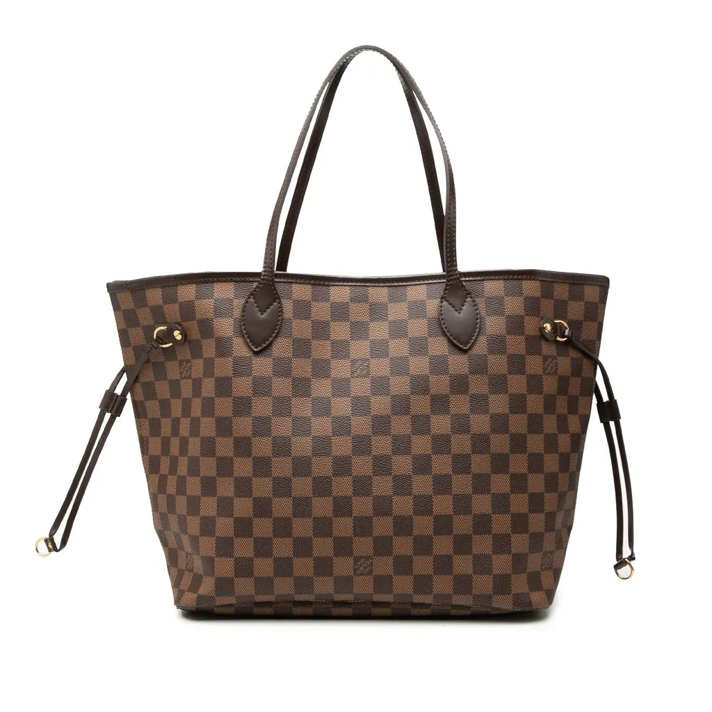 Louis Vuitton Damier Ebene Neverfull MM Brown Canvas Very good - Front View