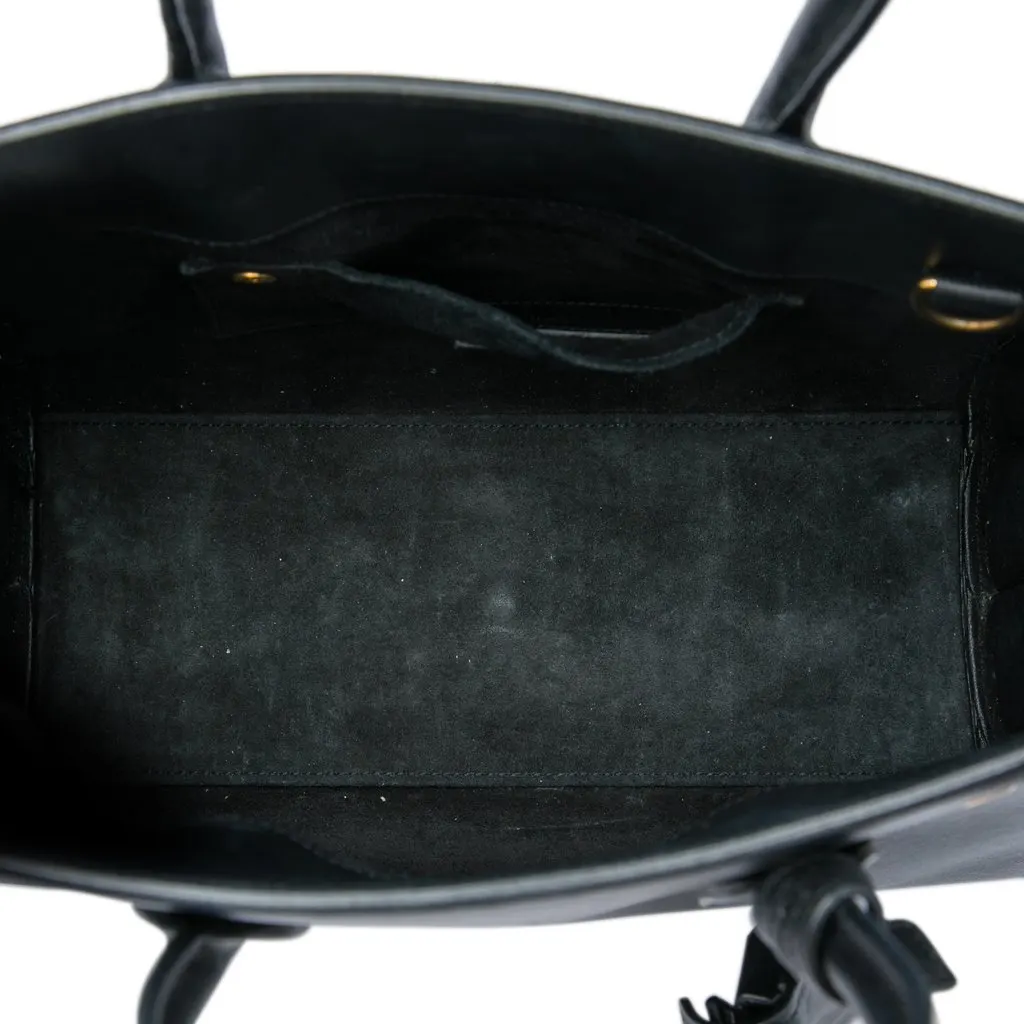 Saint Laurent Baby Leather Sac De Jour Satchel Black Leather Very good - Model View
