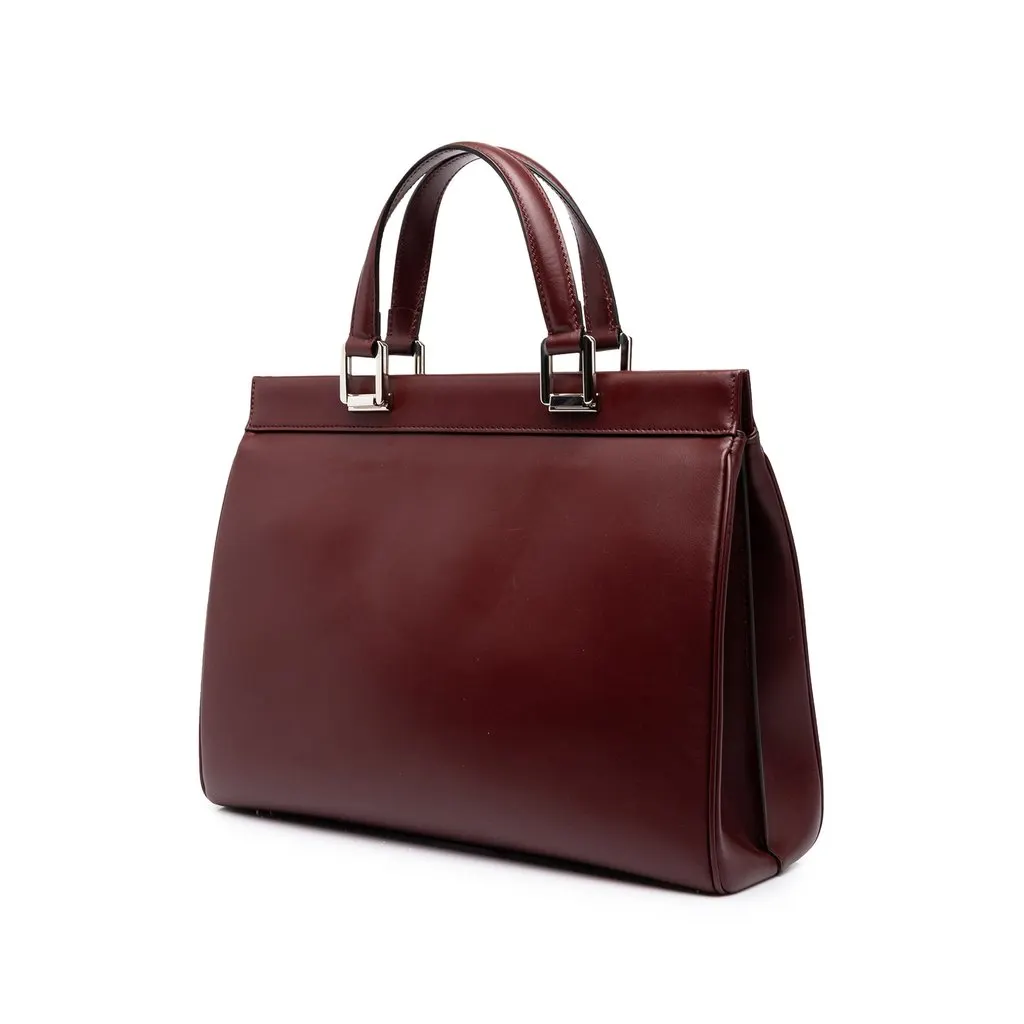 Gucci Medium Calfskin Zumi Top Handle Bag Red Leather Very good - Back View