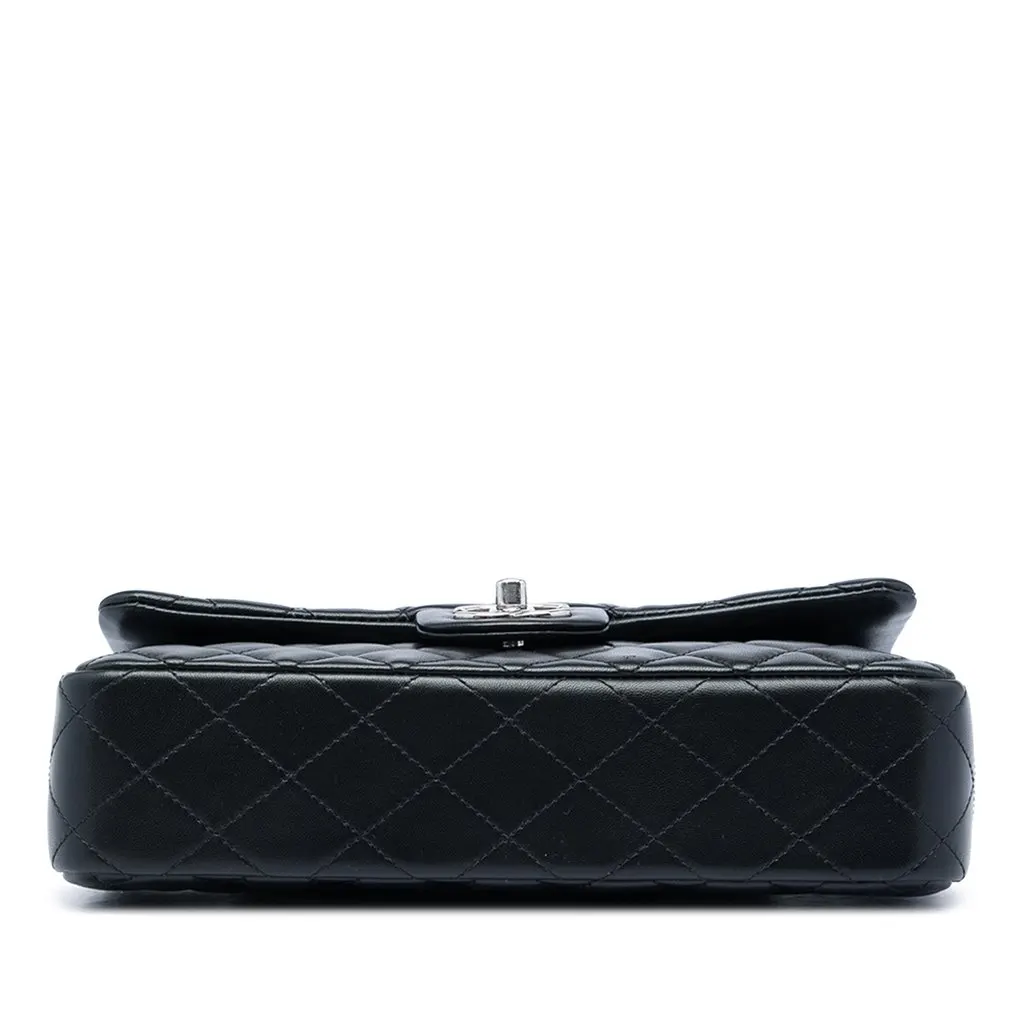 Chanel Medium Classic Lambskin Single Flap Black Leather Very good - Inside View