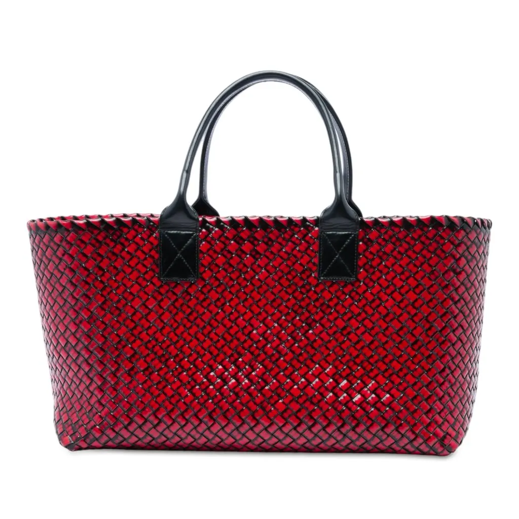Bottega Veneta Limited Edition Medium Brushed Calfskin Intreccio Cabat Tote