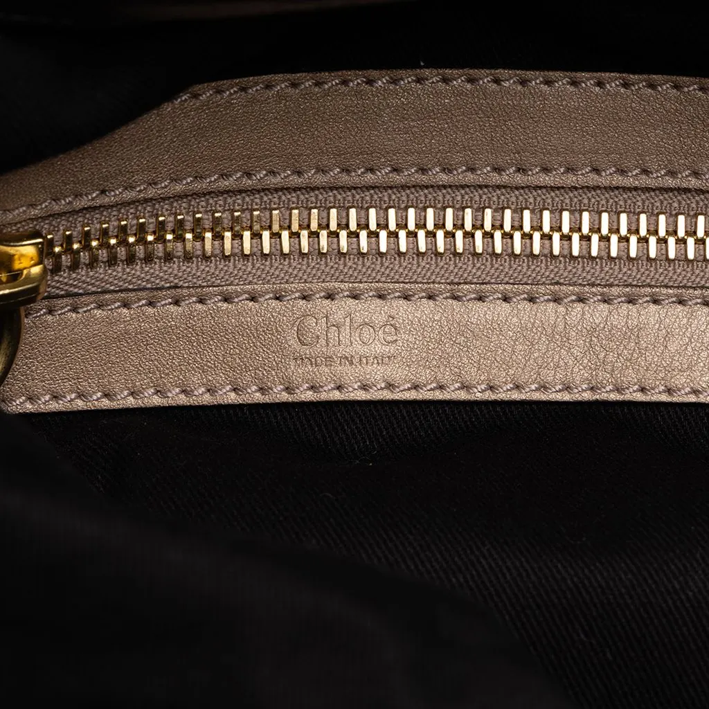 Chloé Large Leather Bay  Shoulder Bag Black Leather Very good - Box View