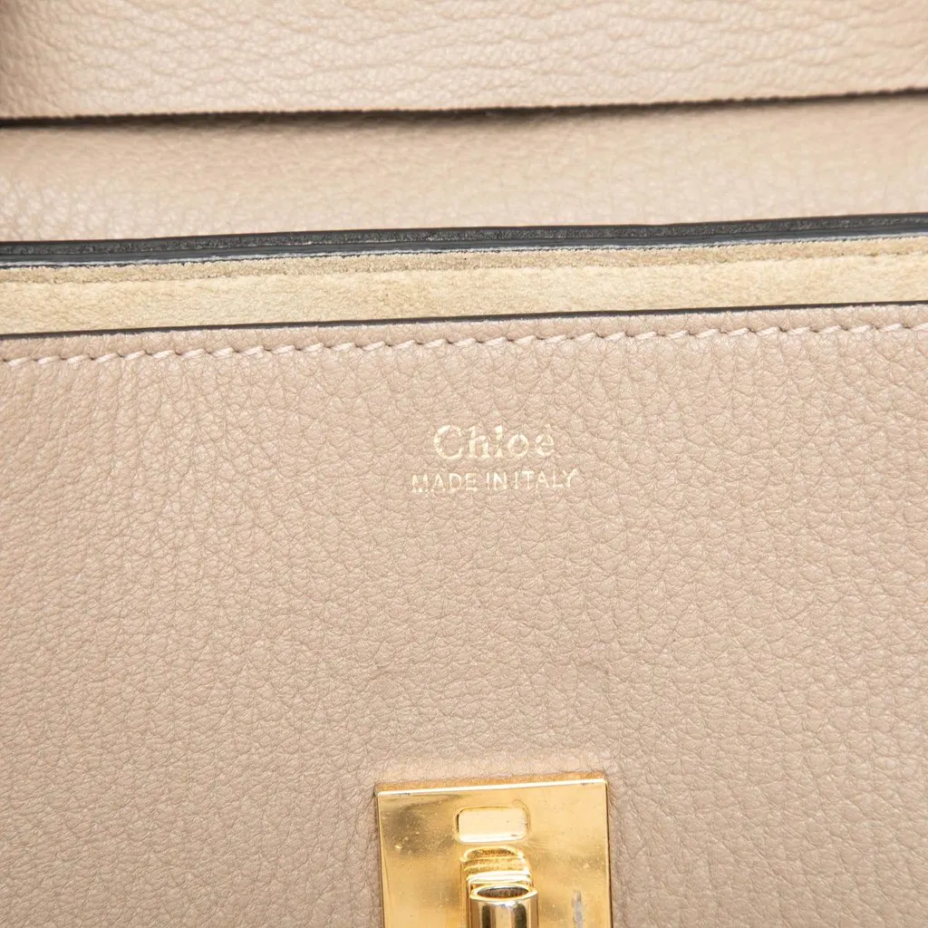 Chloé Mini Grained Lambskin Drew Crossbody Brown Leather Very good - Box View