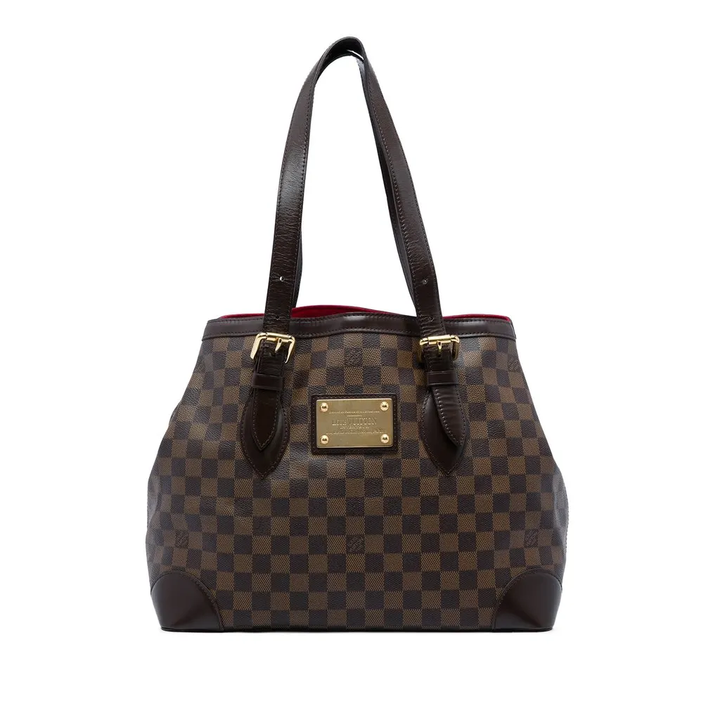 Louis Vuitton Damier Ebene Hampstead MM Brown Canvas Good - Front View