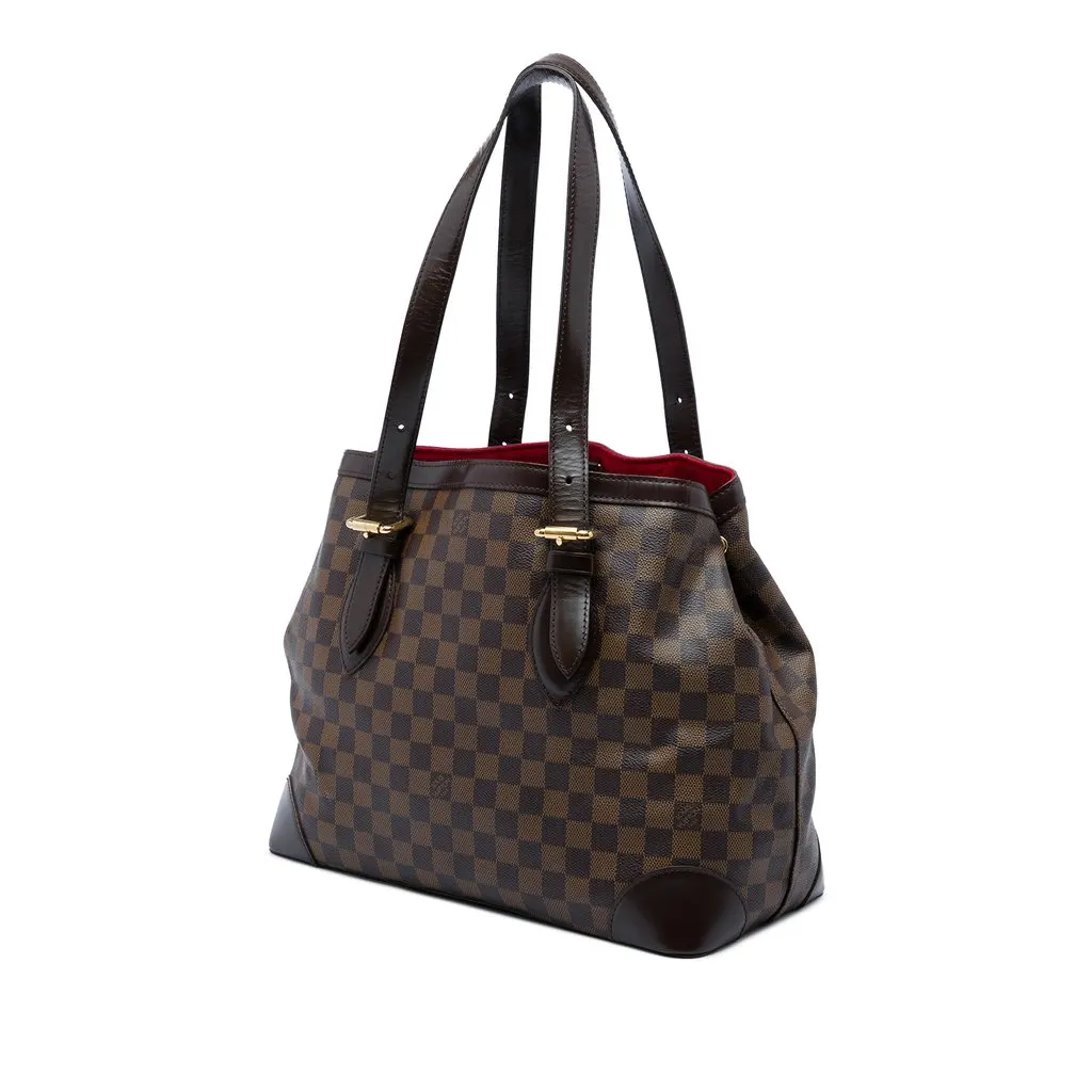 Louis Vuitton Damier Ebene Hampstead MM Brown Canvas Good - Back View