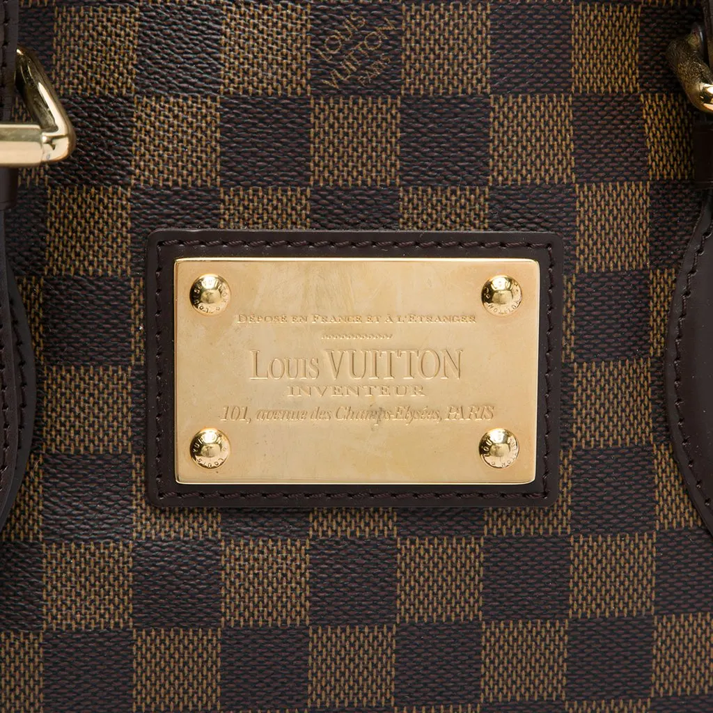 Louis Vuitton Damier Ebene Hampstead MM Brown Canvas Good - Box View