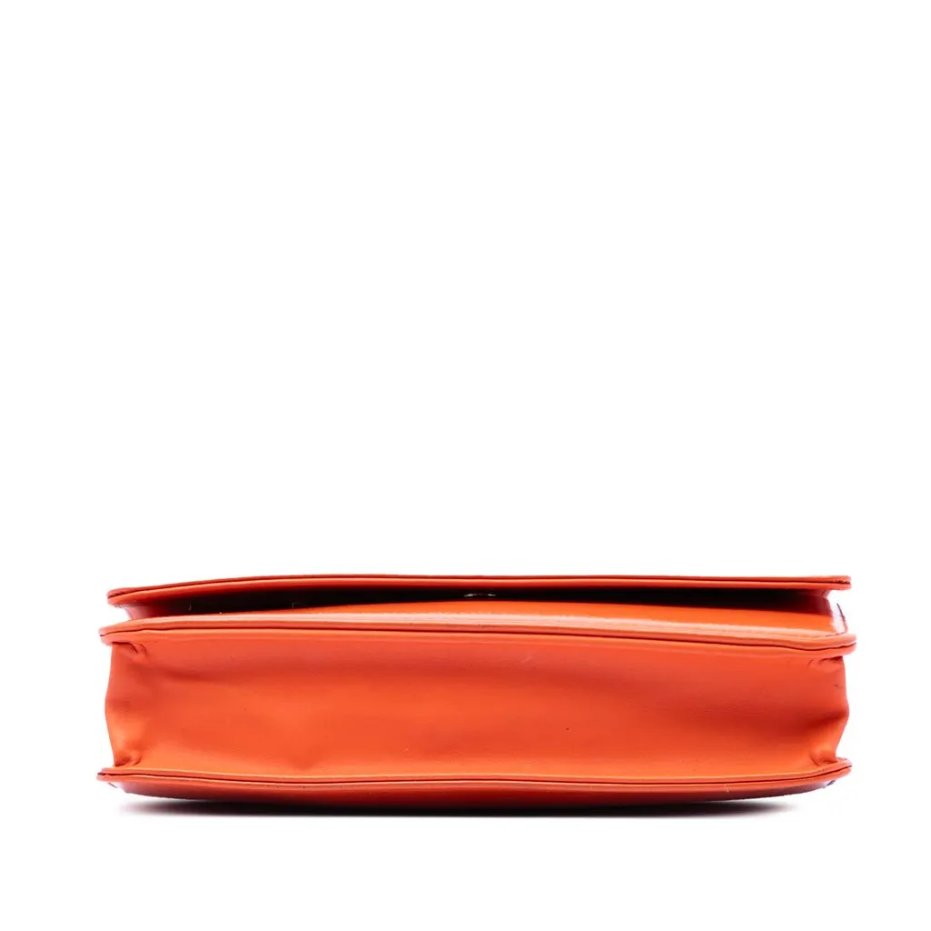 Chanel CC Patent Caviar Wallet On Chain Orange Leather Very good - Inside View