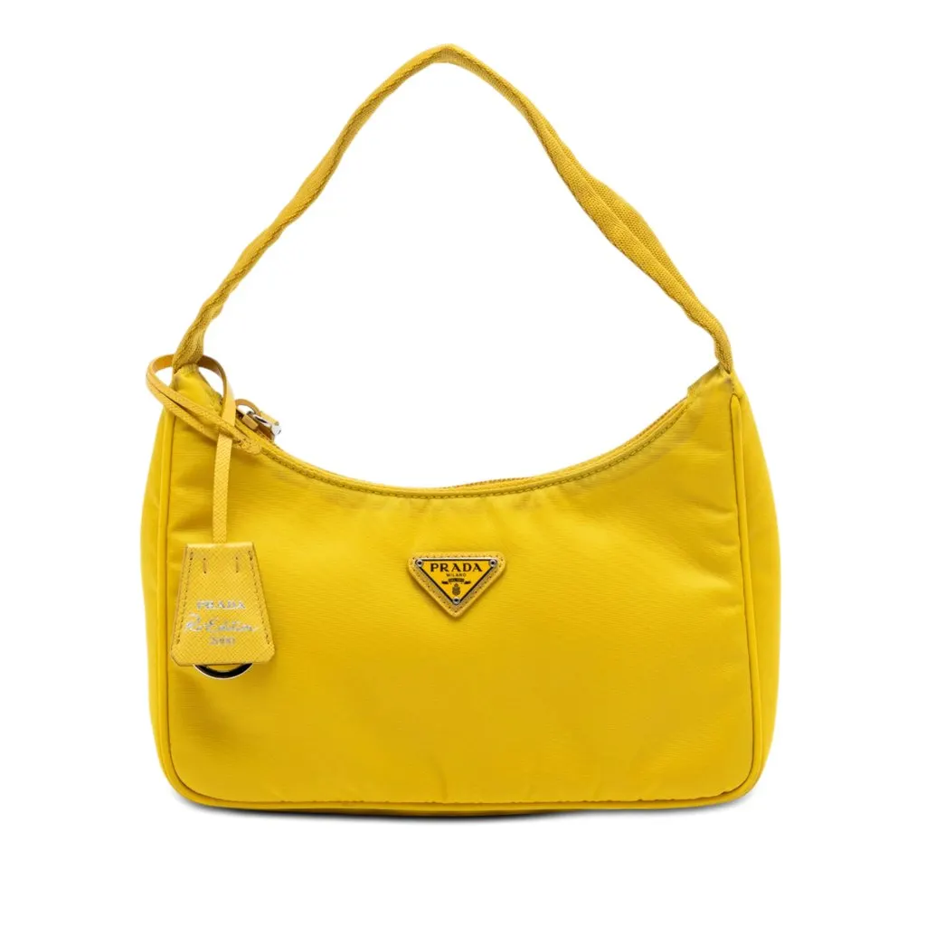 Prada Mini Tessuto Re Edition 2000 Shoulder Bag Yellow Very good - Front View