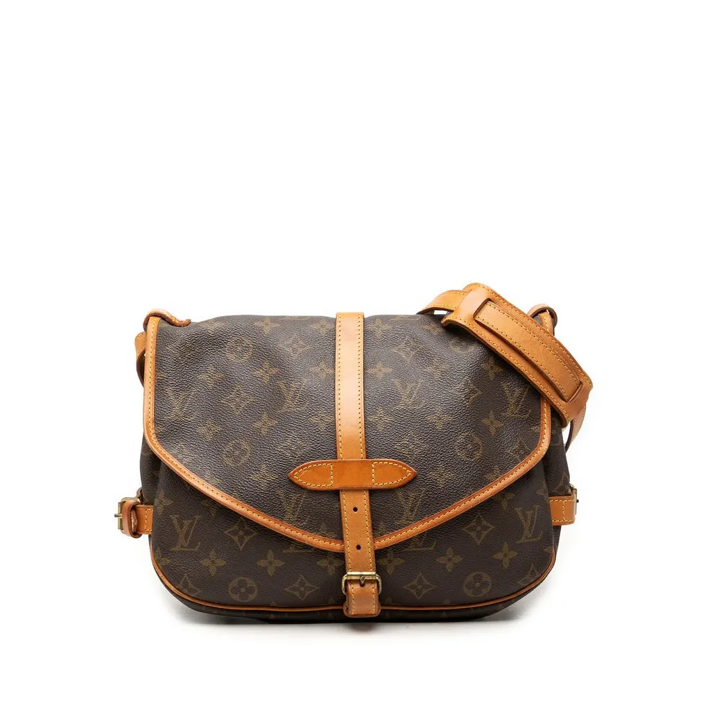 Louis Vuitton Monogram Saumur 30 Brown Canvas Good - Front View