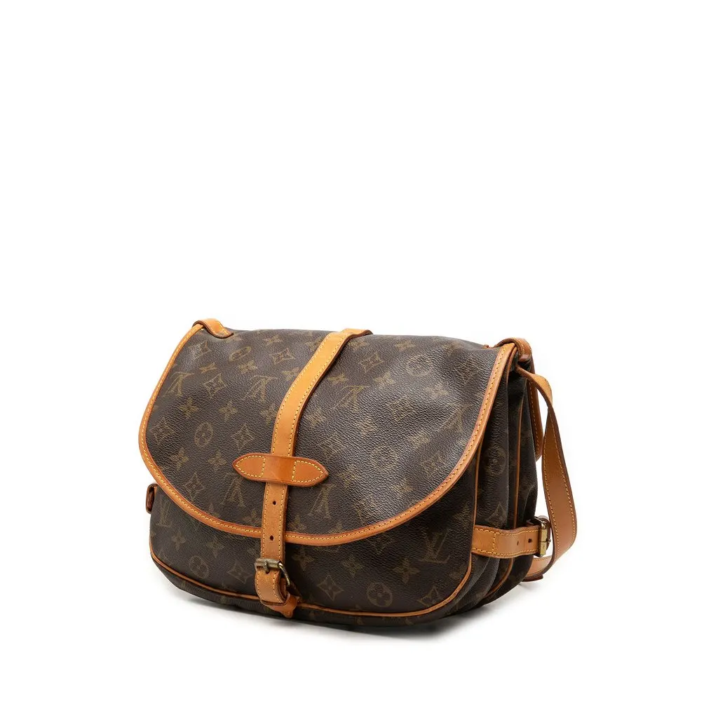 Louis Vuitton Monogram Saumur 30 Brown Canvas Good - Back View