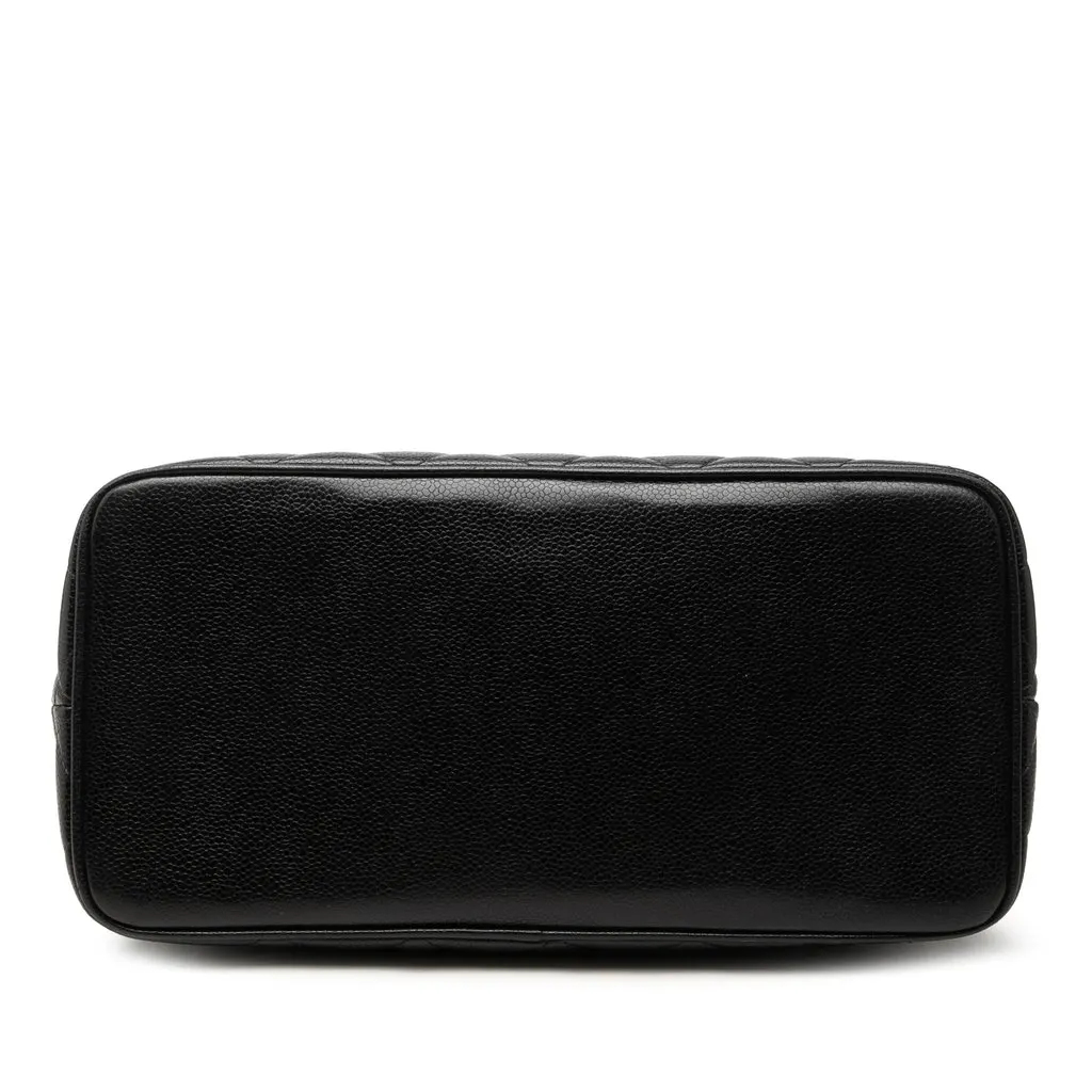 Chanel Caviar Medallion Tote Black Leather Very good - Inside View