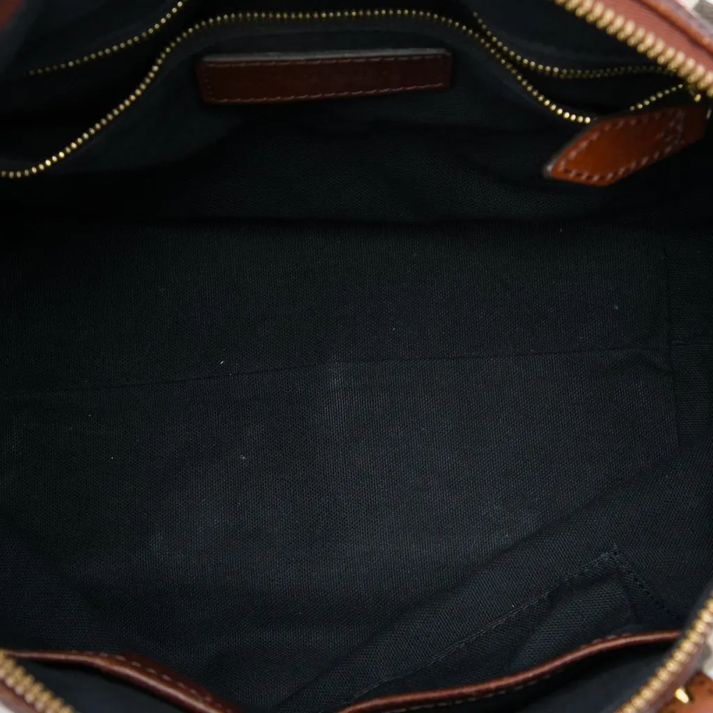 Burberry Small House Check Canvas Bridle Salisbury Tote Brown Very good - Model View