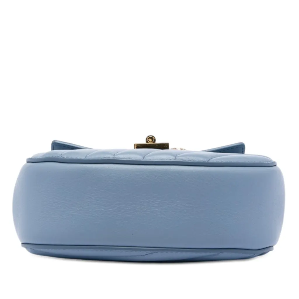 Chloé Mini Quilted Leather Drew Bijou Satchel Blue Leather Very good - Inside View