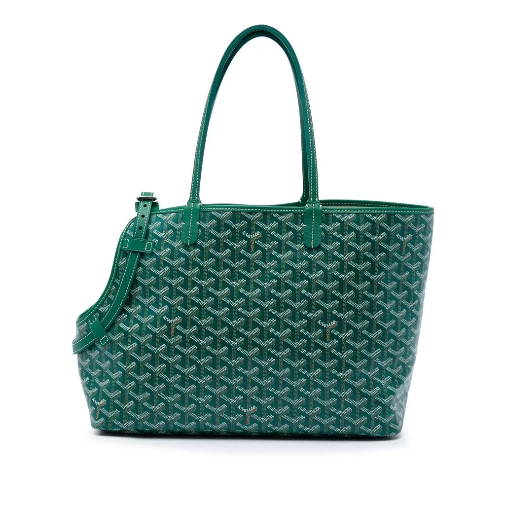 Goyard Goyardine Chien Gris Pet Carrier Green Very good - Front View