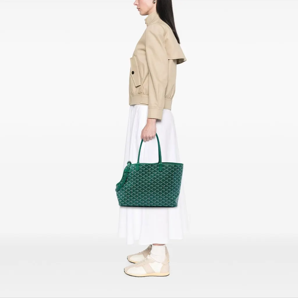 Goyard Goyardine Chien Gris Pet Carrier Green Very good - Box View