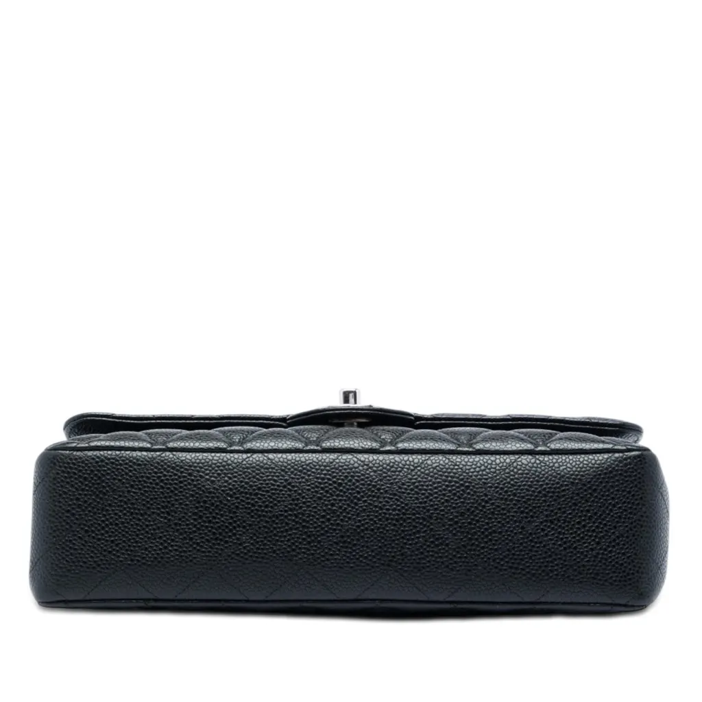 Chanel Medium Classic Caviar Double Flap Black Leather Very good - Inside View