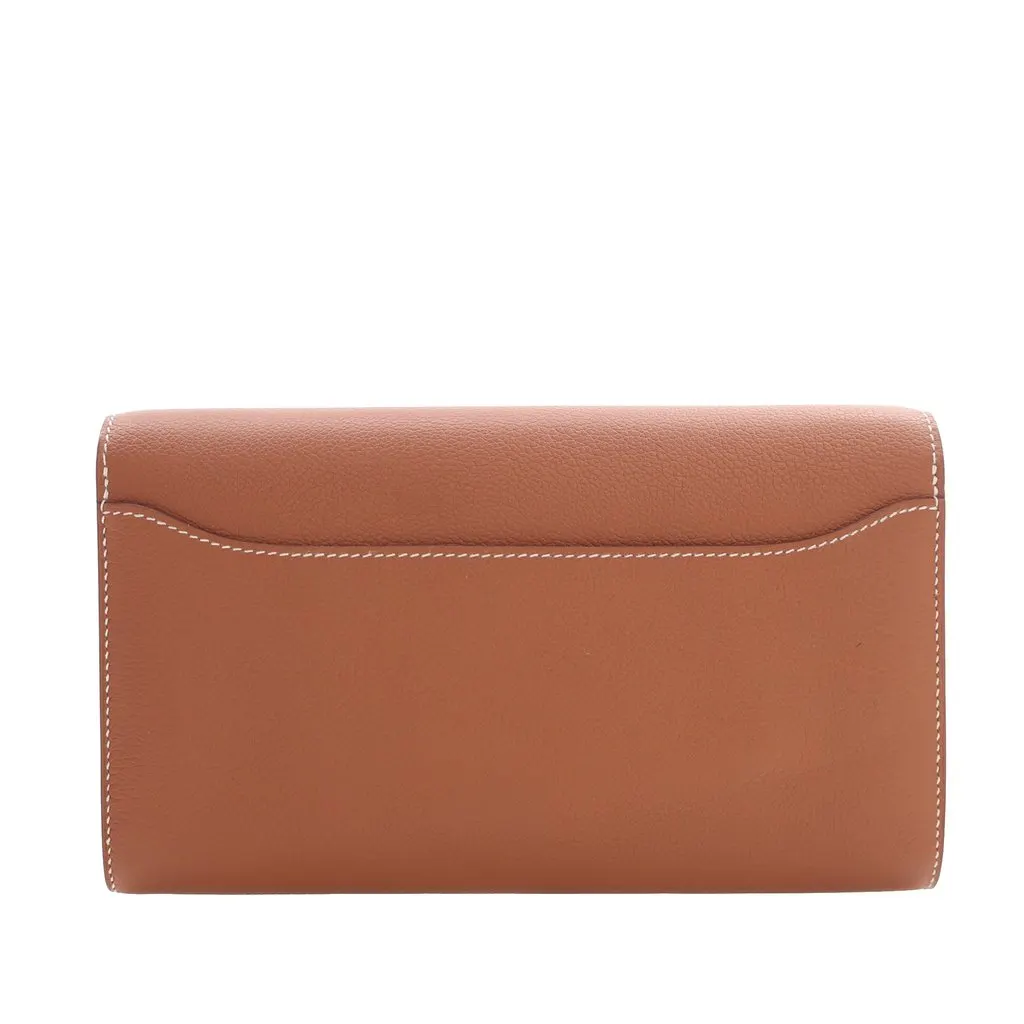 Hermès Evercolor Constance Wallet To Go Brown Leather Very good - Inside View