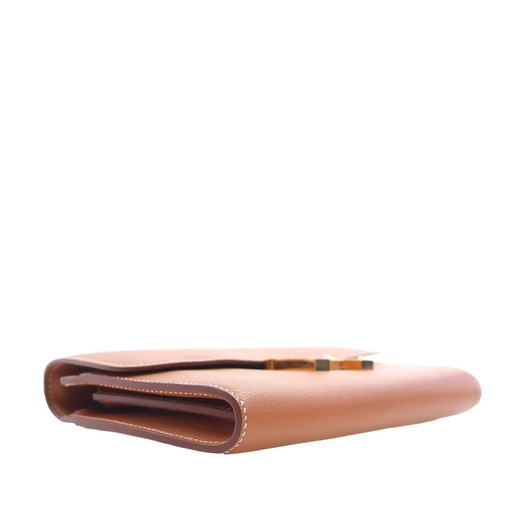 Hermès Evercolor Constance Wallet To Go Brown Leather Very good - Box View