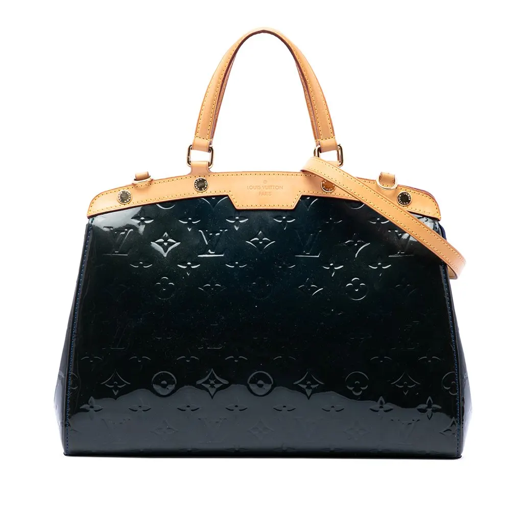 Louis Vuitton Monogram Vernis Brea MM Blue Leather Very good - Front View