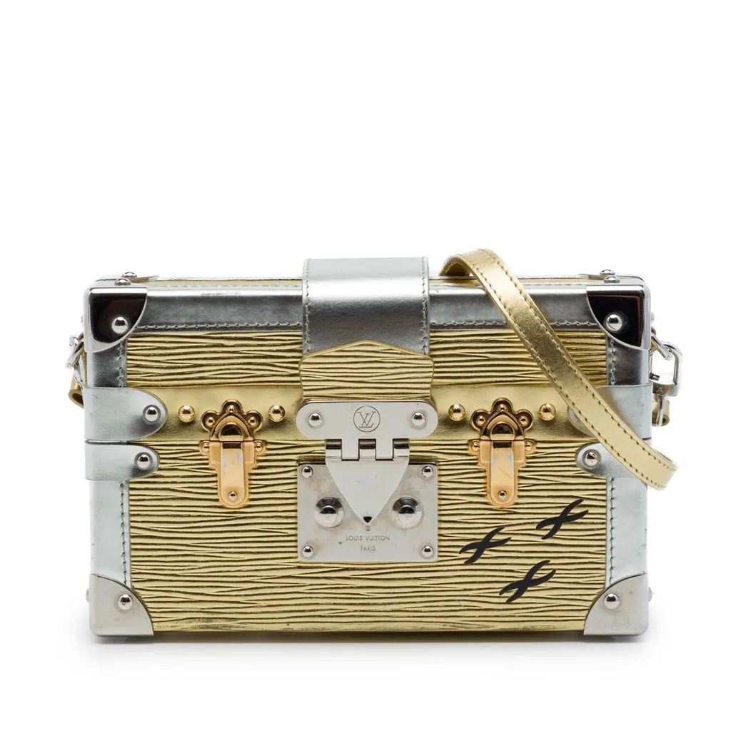 Louis Vuitton Epi Petite Malle Gold Leather Very good - Front View