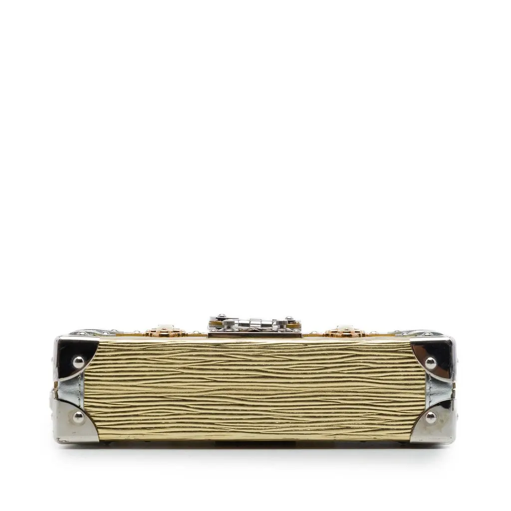 Louis Vuitton Epi Petite Malle Gold Leather Very good - Inside View