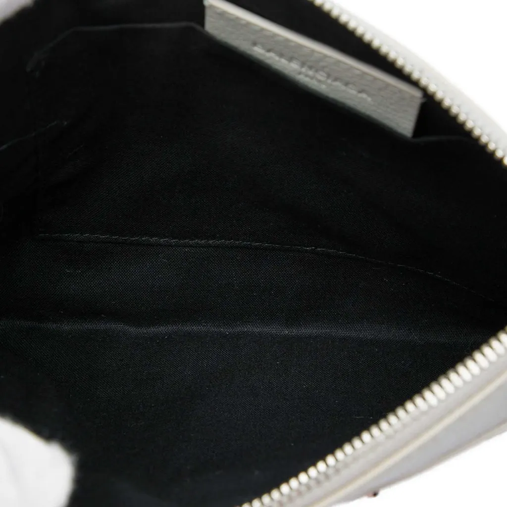 Balenciaga Goatskin Motocross Classic Metallic Edge Clutch Grey Leather Very good - Model View