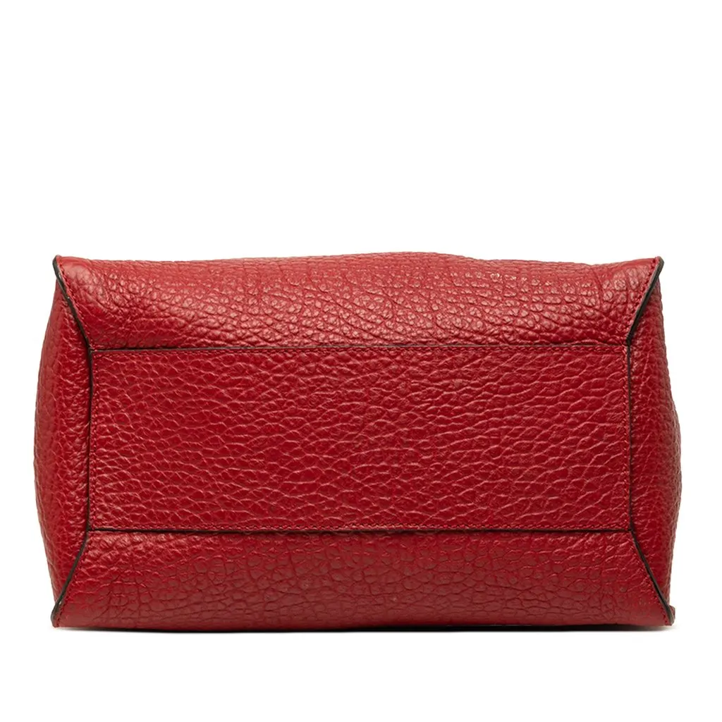 Burberry Grained Calfskin Heritage Woodbury Tote Red Leather Very good - Inside View