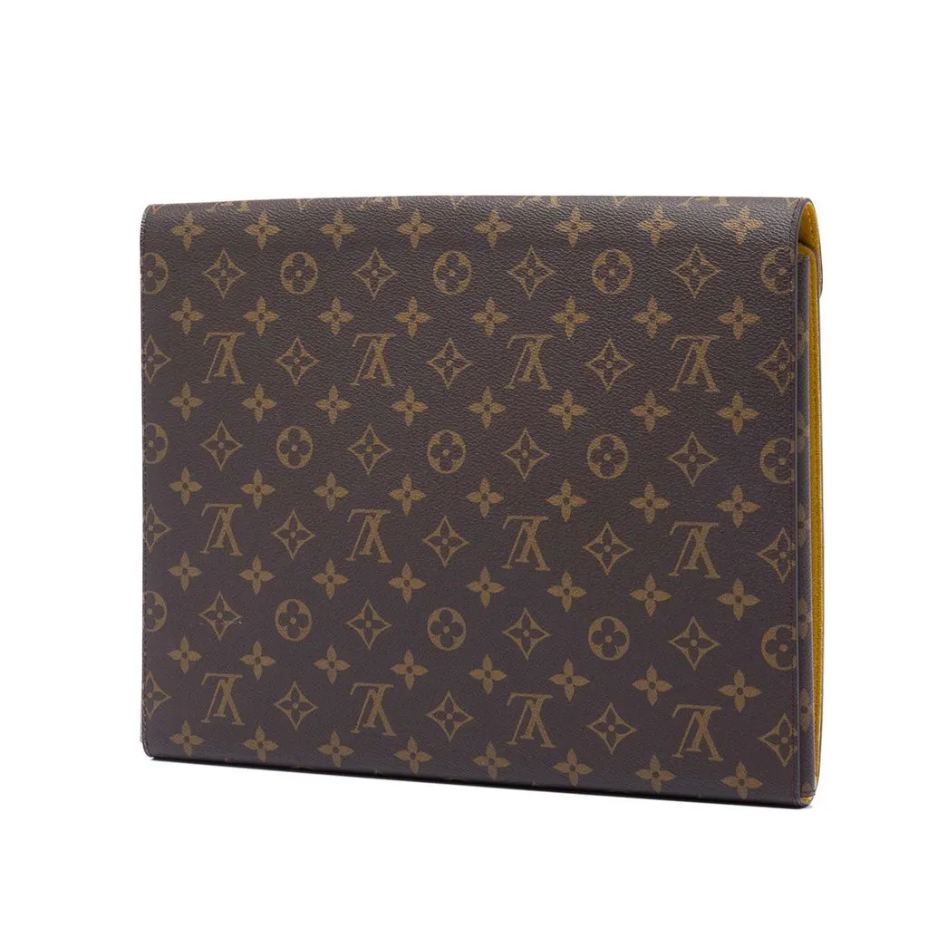 Louis Vuitton Monogram Mark Folder Brown Very good - Back View