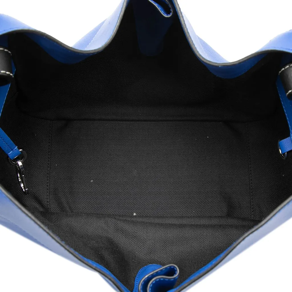 Loewe Small Bicolor Calfskin Can't Take It Hammock Bag Blue Leather Very good - Model View