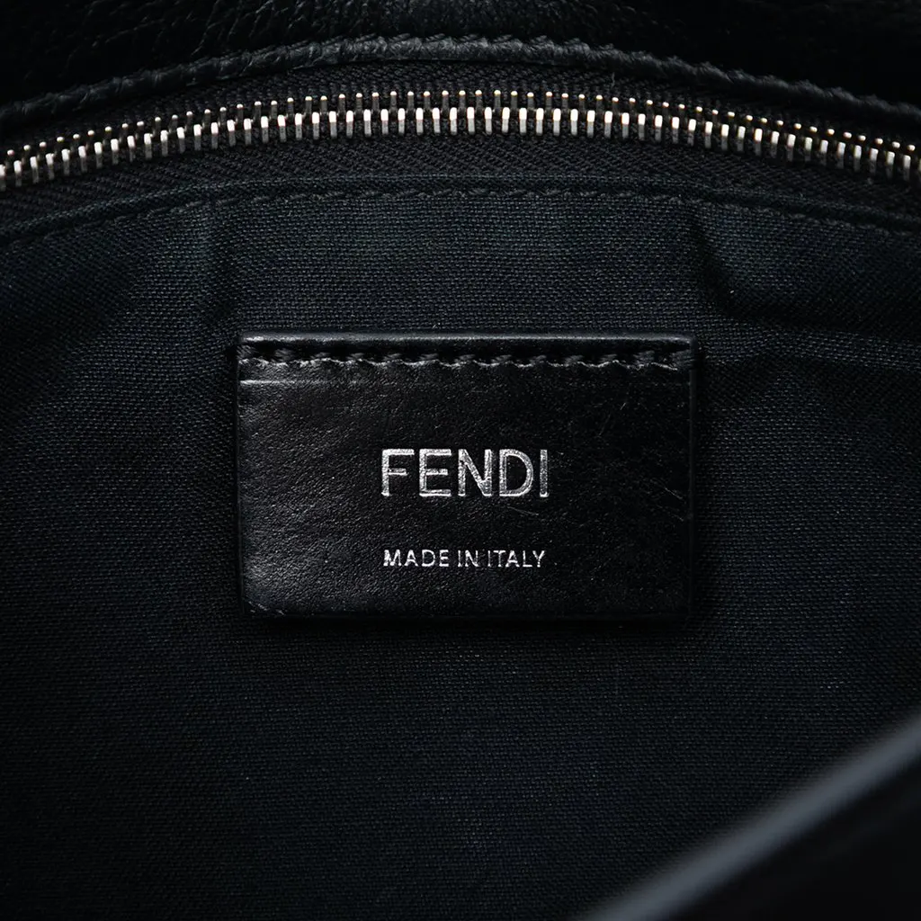 Fendi Mini Zucca Embossed Nappa Expandable Flap Crossbody Black Leather Very good - Box View