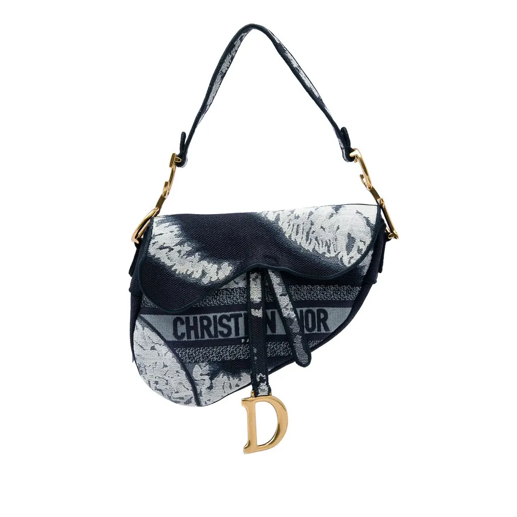 Dior قماش مطرّزة ربطة عنق Dye سادل حقيبة
