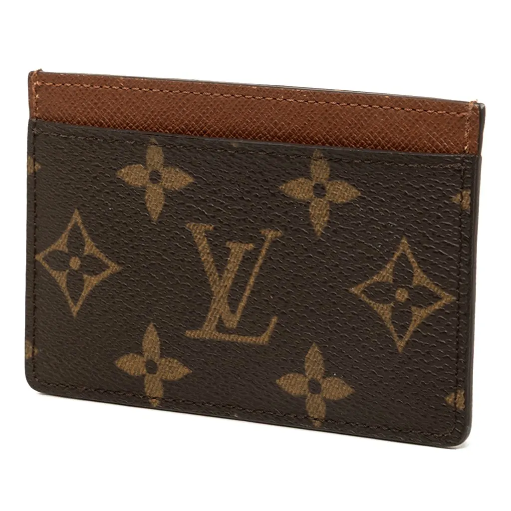 Louis Vuitton Monogram Card Holder Brown Canvas Very good - Back View