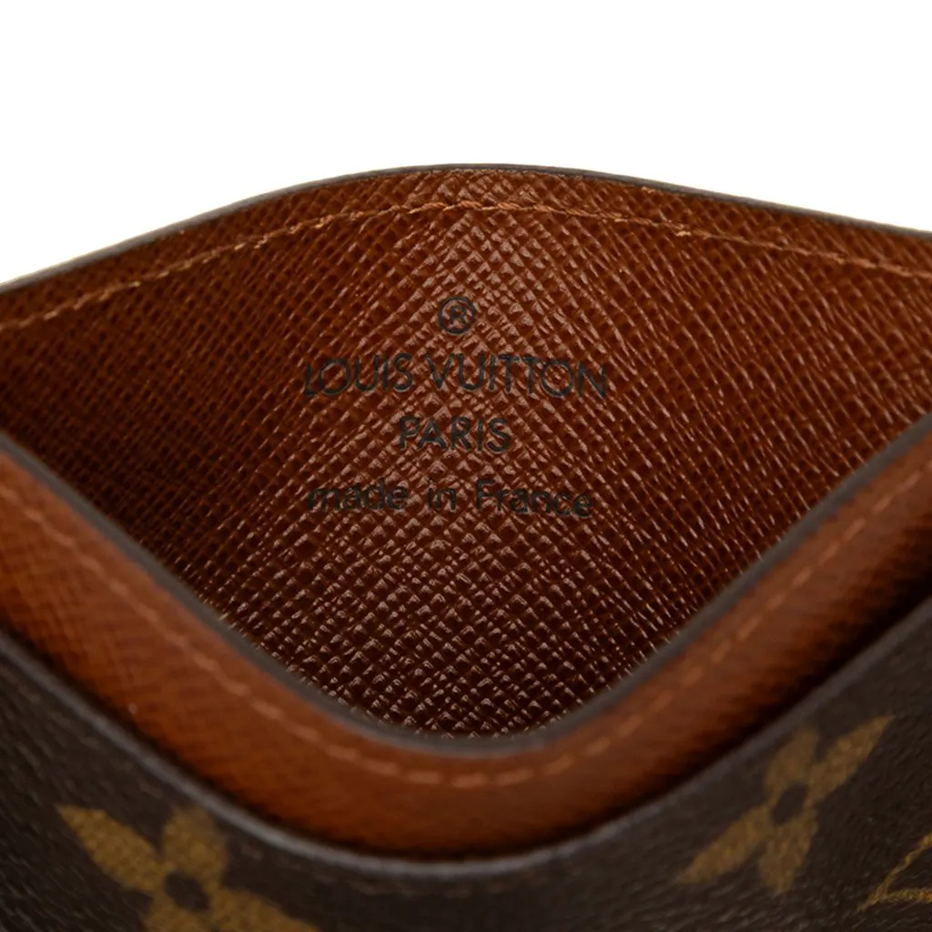 Louis Vuitton Monogram Card Holder Brown Canvas Very good - Box View
