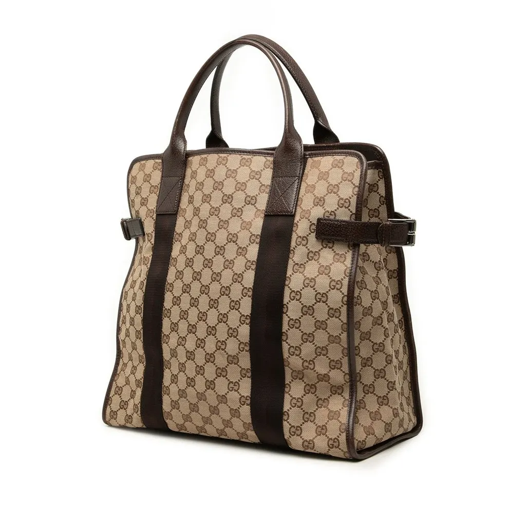Gucci GG Canvas Tote Beige Canvas Very good - Back View