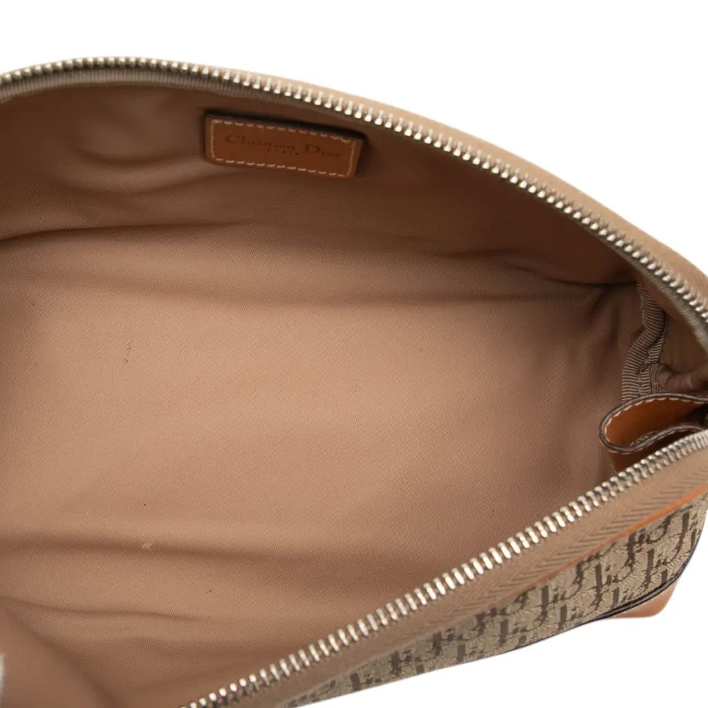 Dior Diorissimo Trotter Canvas Pouch Brown Canvas Good - Model View