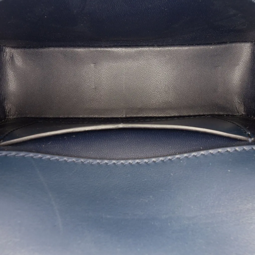 Givenchy Chito Small 4G Graffiti Effect Canvas and Leather Satchel Blue Very good - Model View
