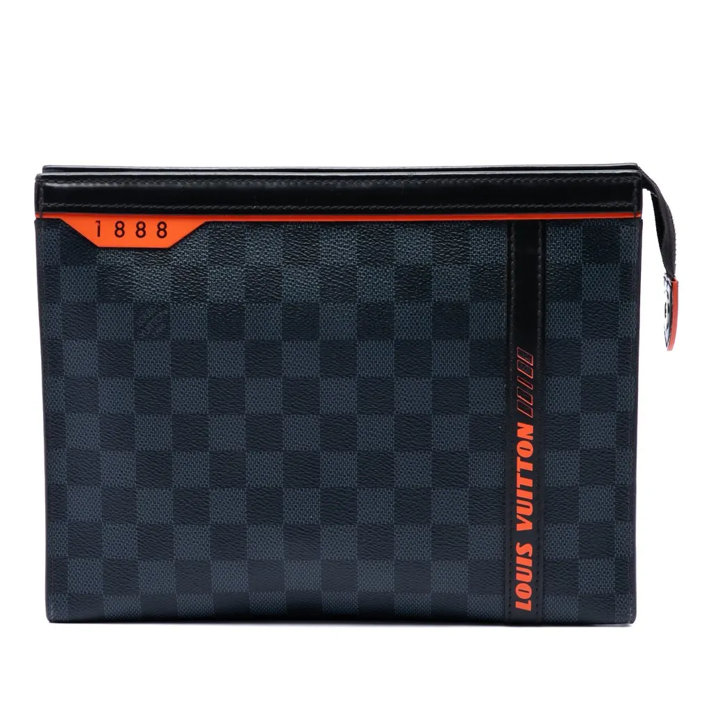 Louis Vuitton Damier Cobalt Race Pochette Voyage MM Blue Very good - Front View