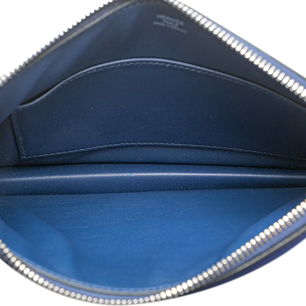 Hermès Tadelakt Kelly Cadena Handbag Blue Leather Very good - Model View